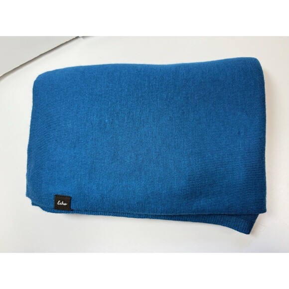Echo Seasonless Knit Oversized Scarf Wrap In Denim Blue 80” X 30” New - Picture 4 of 6